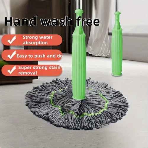 1Pcs Home Rotating Cleaning Mop - Reusable Floor Cleaner with for Easy Bedroom Bathroom Kitchen Living Room Cleaning